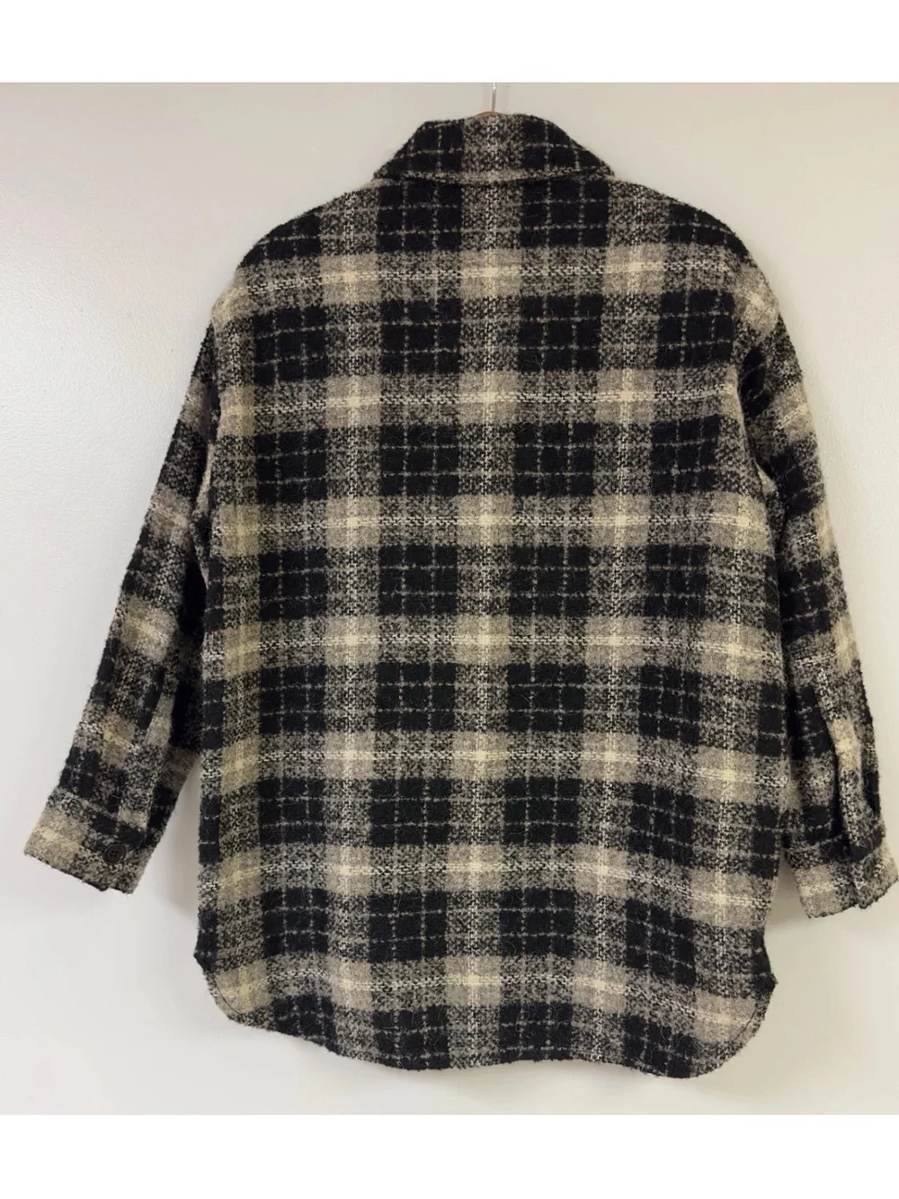 Banana Republic Oversized Italian Bouclé Shirt Jacket in neutral tones Size S